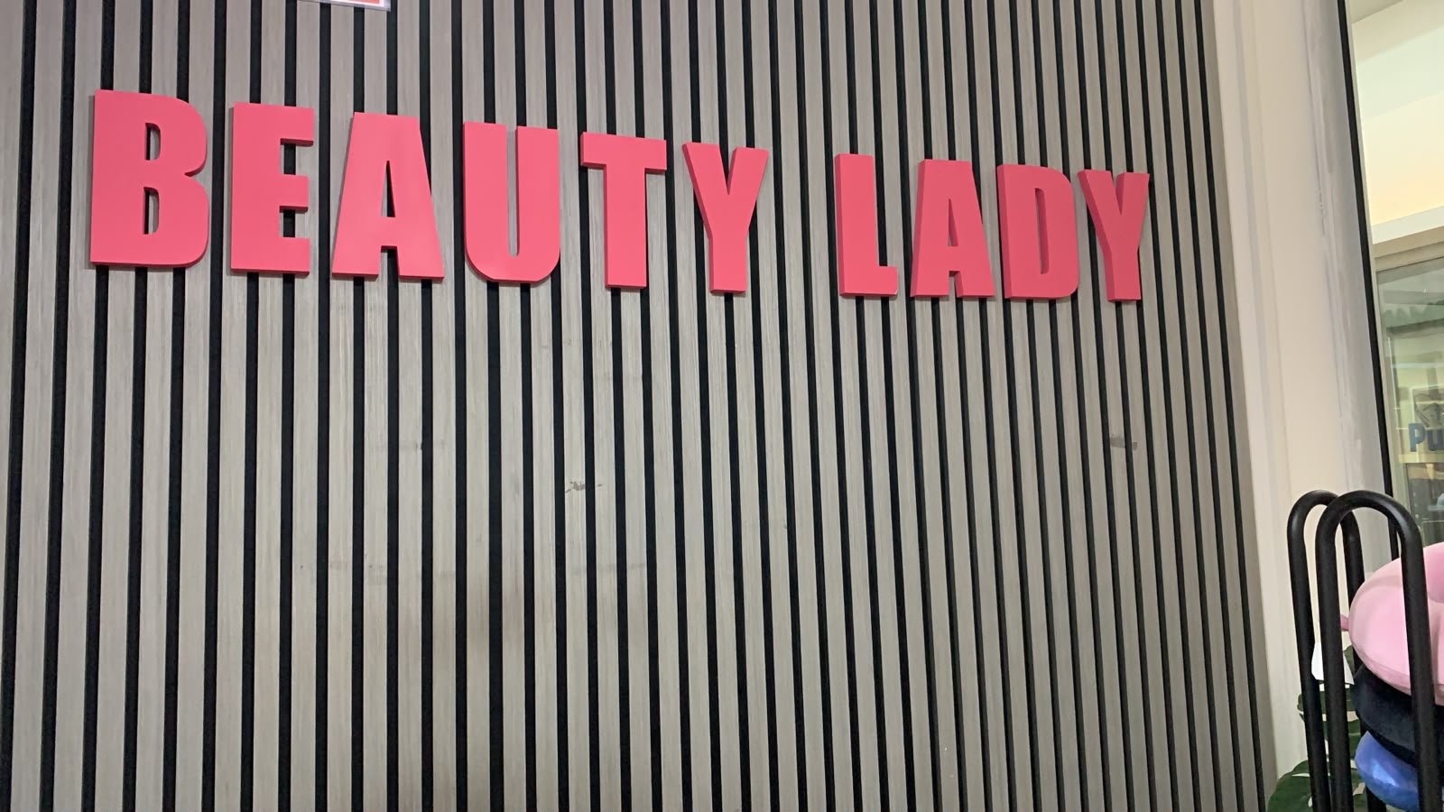 Beauty products showcase